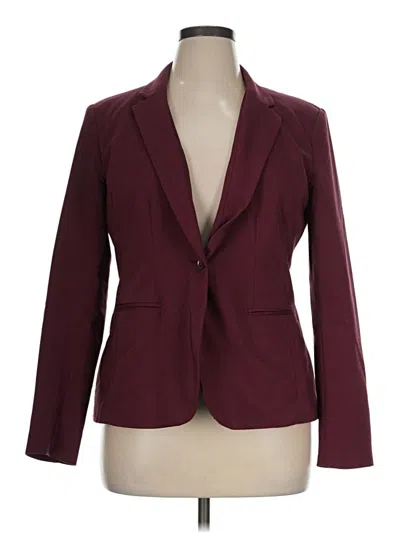 Pre-owned Apt. 9 Blazer Jacket In Burgundy