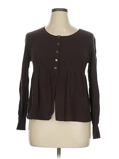 Pre-owned Apt. 9 Cardigan Sweater In Brown