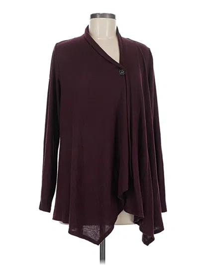 Pre-owned Apt. 9 Cardigan Sweater In Burgundy