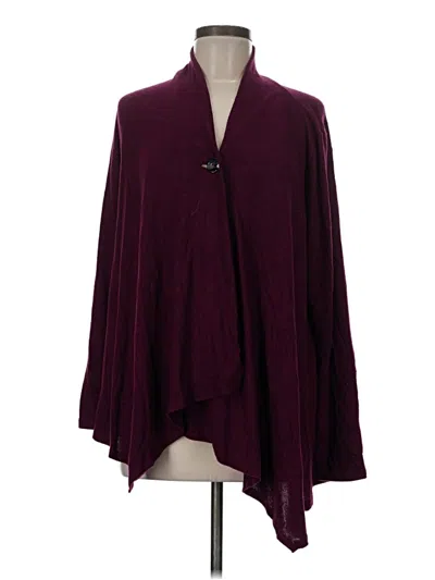 Pre-owned Apt. 9 Cardigan Sweater In Burgundy
