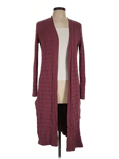 Pre-owned Apt. 9 Cardigan Sweater In Burgundy