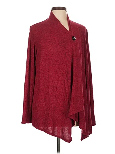 Pre-owned Apt. 9 Cardigan Sweater In Burgundy