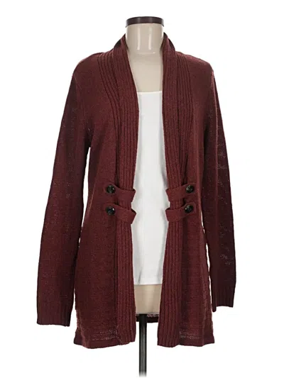Pre-owned Apt. 9 Cardigan Sweater In Burgundy