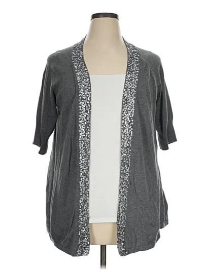 Pre-owned Apt. 9 Cardigan Sweater In Gray