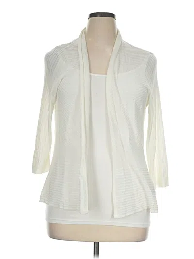 Pre-owned Apt. 9 Cardigan Sweater In Ivory