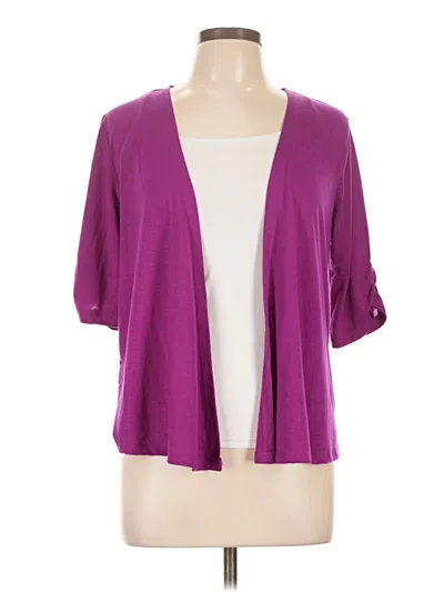 Pre-owned Apt. 9 Cardigan Sweater In Purple