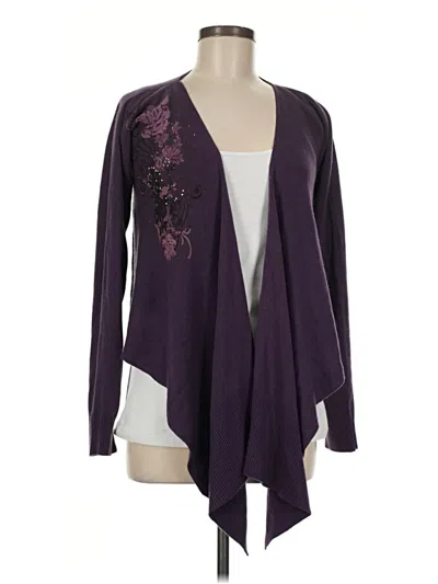 Pre-owned Apt. 9 Cardigan Sweater In Purple
