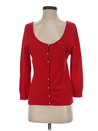 Pre-owned Apt. 9 Cardigan Sweater In Red