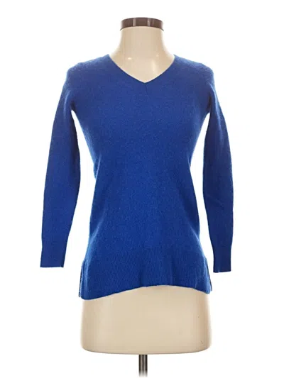 Pre-owned Apt. 9 Cashmere Pullover Sweater In Blue