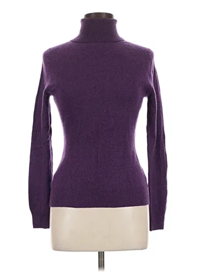 Pre-owned Apt. 9 Cashmere Pullover Sweater In Purple