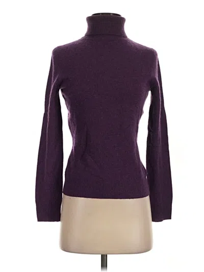 Pre-owned Apt. 9 Cashmere Pullover Sweater In Purple