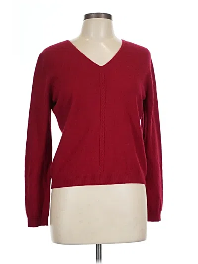 Pre-owned Apt. 9 Cashmere Pullover Sweater In Red