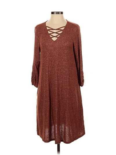 Pre-owned Apt. 9 Casual Dress In Brown