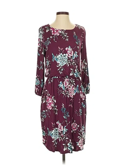 Pre-owned Apt. 9 Casual Dress In Burgundy