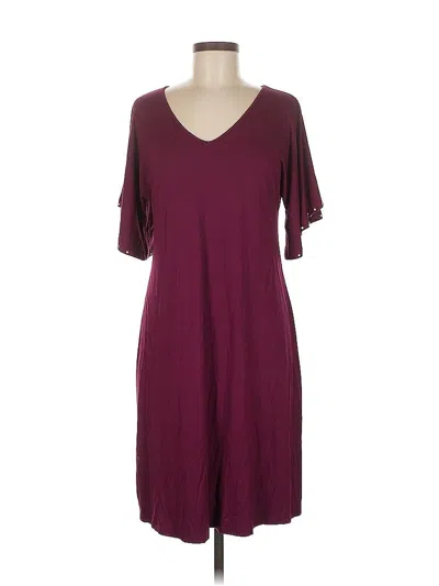Pre-owned Apt. 9 Casual Dress In Burgundy