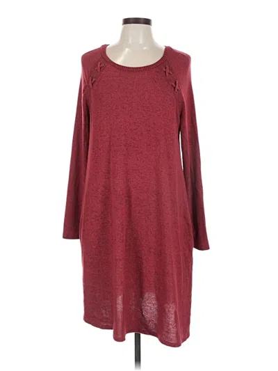 Pre-owned Apt. 9 Casual Dress In Burgundy