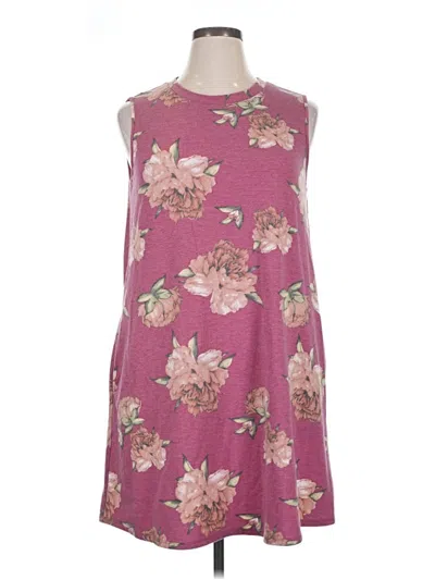 Pre-owned Apt. 9 Casual Dress In Burgundy