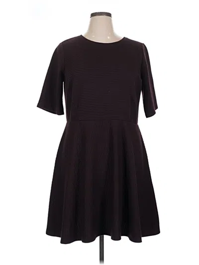 Pre-owned Apt. 9 Casual Dress In Burgundy