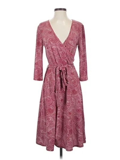 Pre-owned Apt. 9 Casual Dress In Burgundy