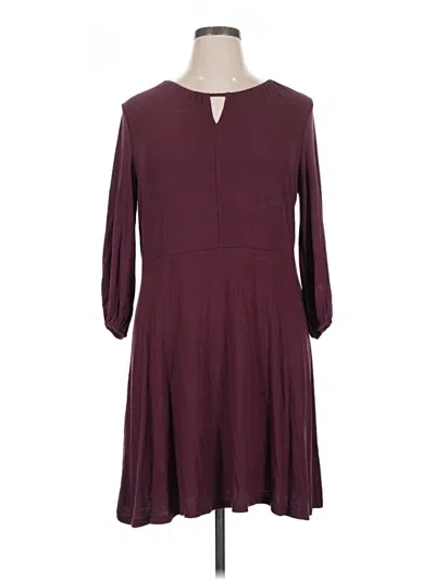 Pre-owned Apt. 9 Casual Dress In Burgundy