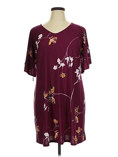 Pre-owned Apt. 9 Casual Dress In Burgundy
