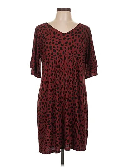 Pre-owned Apt. 9 Casual Dress In Burgundy