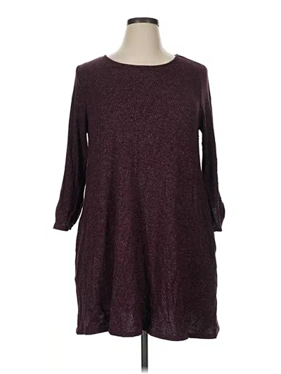 Pre-owned Apt. 9 Casual Dress In Burgundy