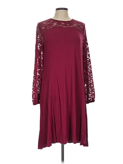 Pre-owned Apt. 9 Casual Dress In Burgundy