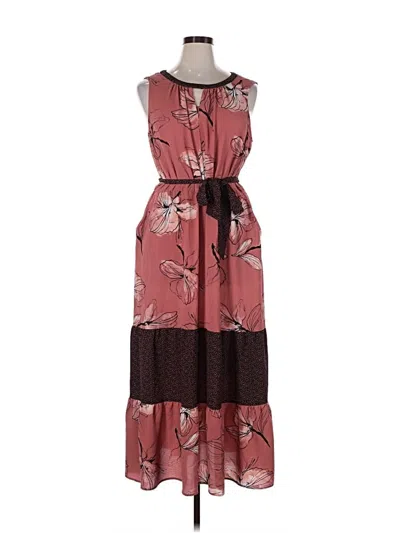Pre-owned Apt. 9 Casual Dress In Burgundy