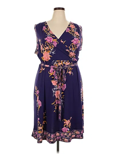 Pre-owned Apt. 9 Casual Dress In Purple