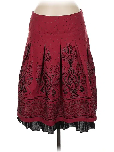 Pre-owned Apt. 9 Casual Skirt In Burgundy