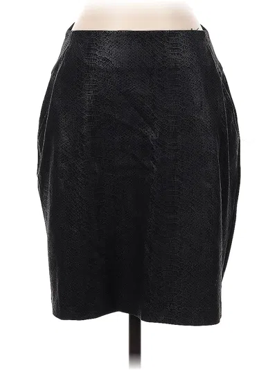 Pre-owned Apt. 9 Faux Leather Skirt In Black