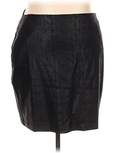 Pre-owned Apt. 9 Faux Leather Skirt In Black
