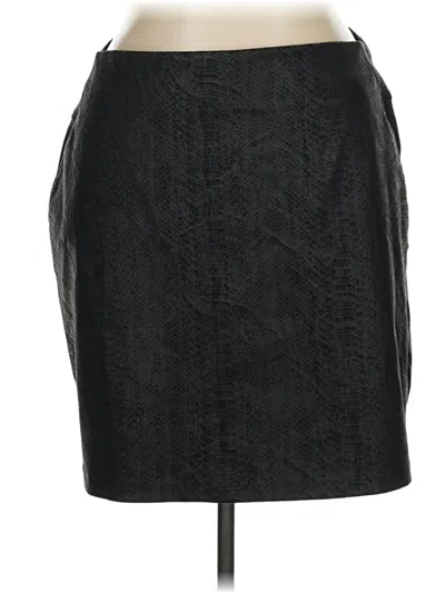 Pre-owned Apt. 9 Faux Leather Skirt In Black