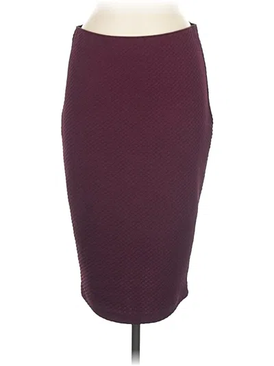 Pre-owned Apt. 9 Formal Skirt In Burgundy