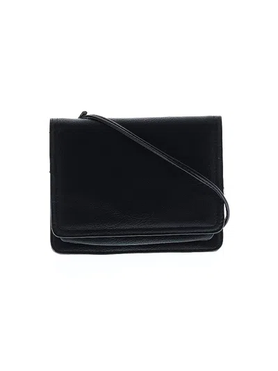 Pre-owned Apt. 9 Leather Crossbody Bag In Black