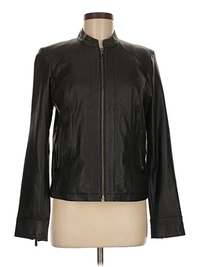 Pre-owned Apt. 9 Leather Jacket In Black