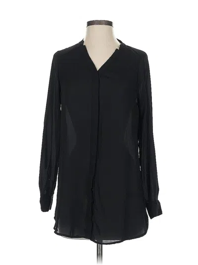 Pre-owned Apt. 9 Long Sleeve Blouse In Black