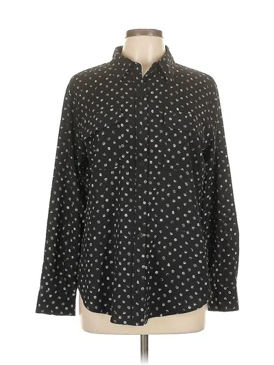 Pre-owned Apt. 9 Long Sleeve Blouse In Black