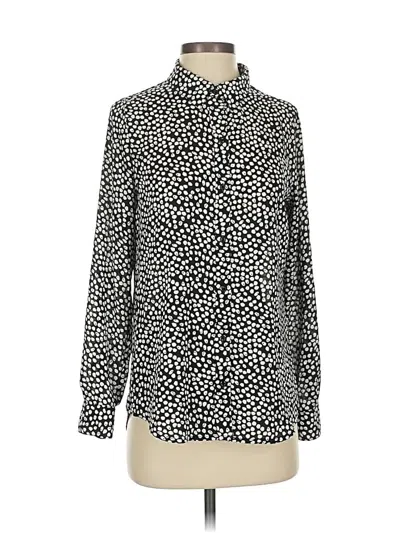 Pre-owned Apt. 9 Long Sleeve Blouse In Black