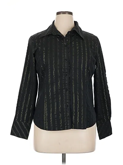 Pre-owned Apt. 9 Long Sleeve Blouse In Black