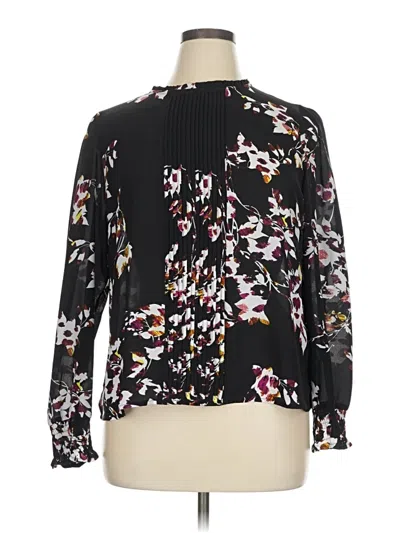 Pre-owned Apt. 9 Long Sleeve Blouse In Black