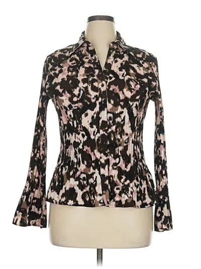 Pre-owned Apt. 9 Long Sleeve Blouse In Black