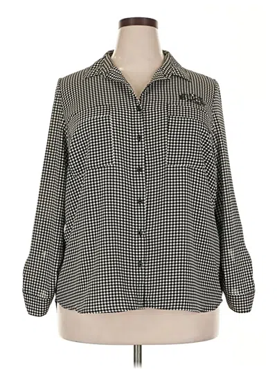 Pre-owned Apt. 9 Long Sleeve Blouse In Black