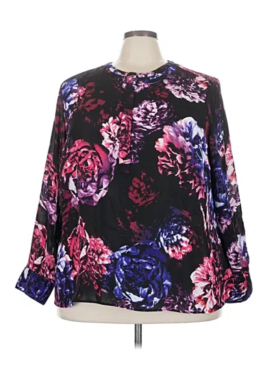 Pre-owned Apt. 9 Long Sleeve Blouse In Black