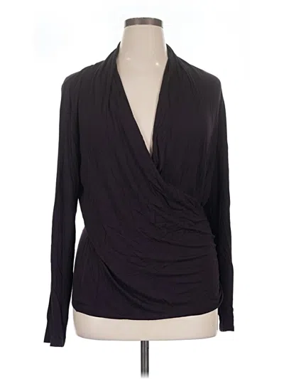 Pre-owned Apt. 9 Long Sleeve Blouse In Black