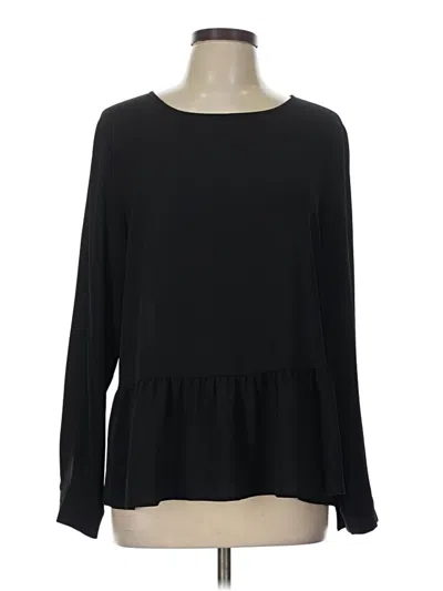 Pre-owned Apt. 9 Long Sleeve Blouse In Black