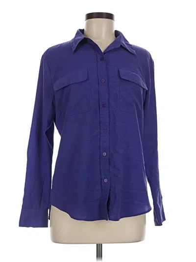 Pre-owned Apt. 9 Long Sleeve Blouse In Blue