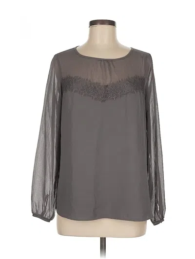 Pre-owned Apt. 9 Long Sleeve Blouse In Gray