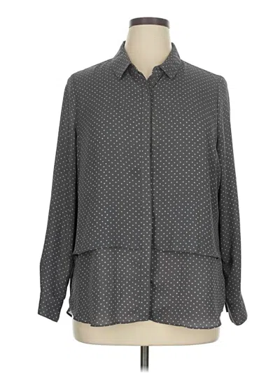 Pre-owned Apt. 9 Long Sleeve Blouse In Gray